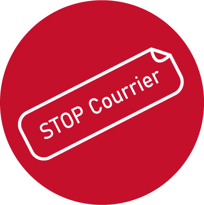 Étiquette Stop Courrier